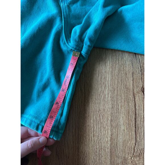 Lee Vtg Teal High Waisted Jean Shorts Size 00 - Picture 7 of 7